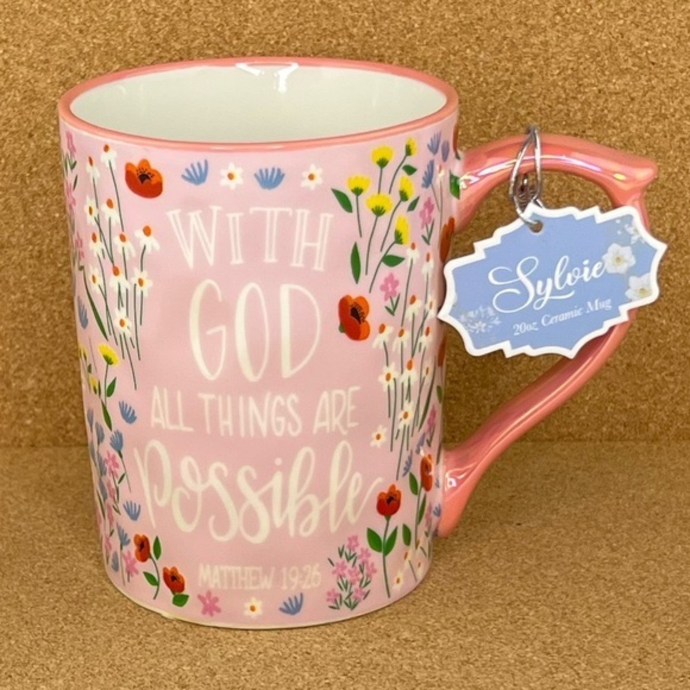 Strawberry Street - 3/$48 - ‘All Things are Possible’ ceramic mug. NWT Firm!